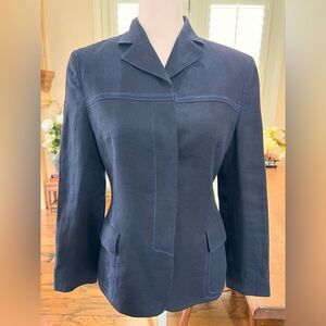 Istante by Versace Blazer Jacket Made in Italy. 100% Linen. Size 10 Warm Iron